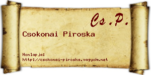 Csokonai Piroska névjegykártya